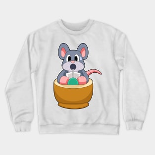 Mouse Secretary Beverage Crewneck Sweatshirt